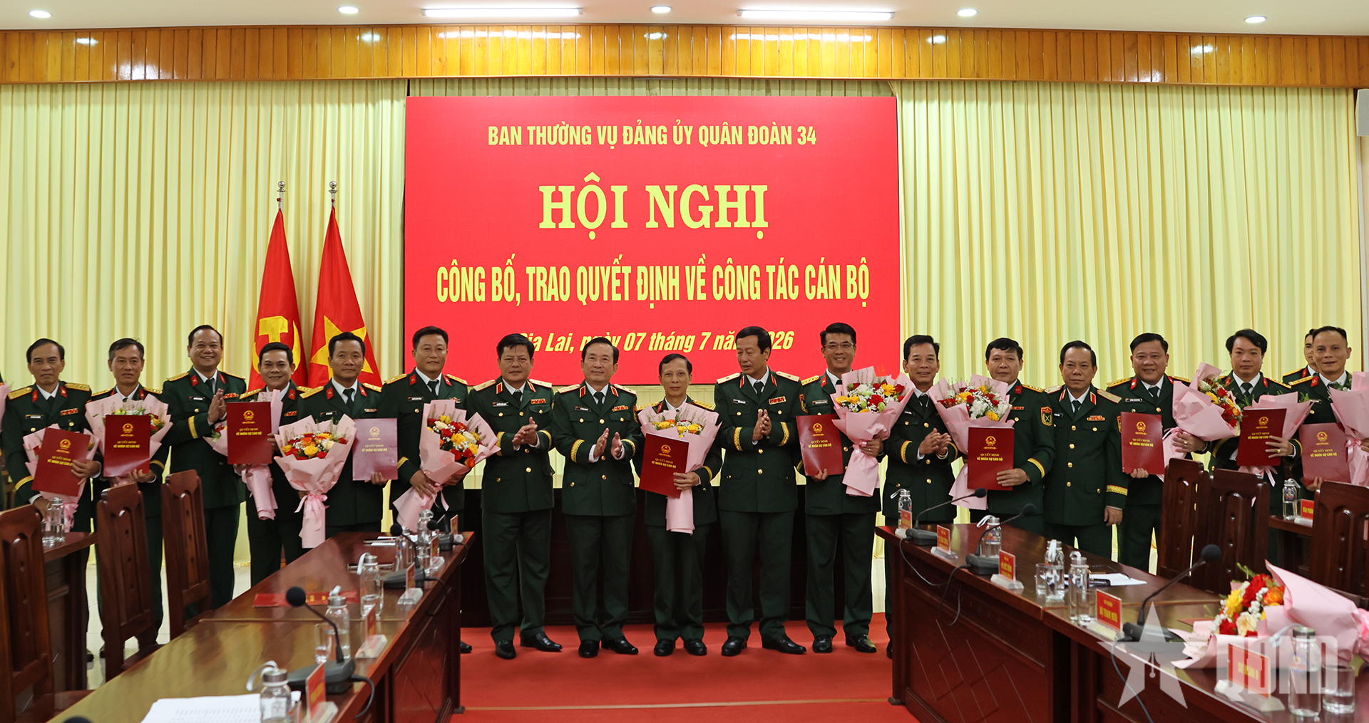 Quân đoàn 34: 24 sĩ quan được thăng quân hàm Đại tá và nâng lương
